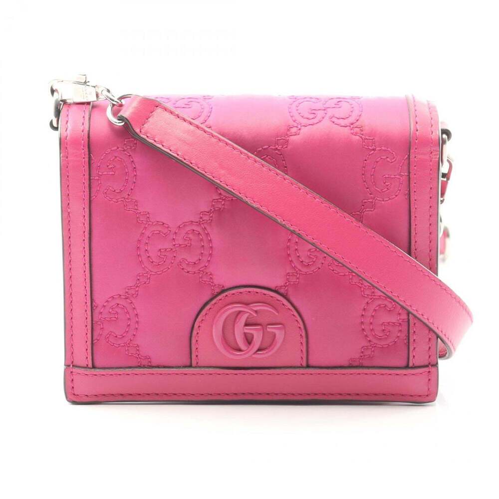 GUCCI Authentic Pink Leather Shoulder Bag - Picture 1 of 7